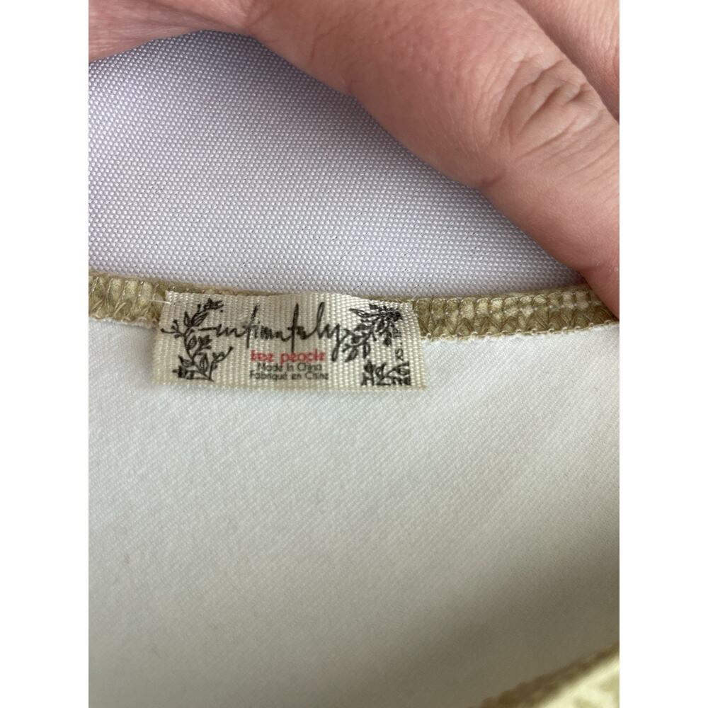 Free People Something Bout You Floral Print Bodysuit In Pale Yellow Tan Size XS - Picture 9 of 14